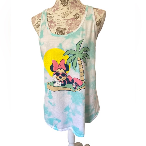 Authentic Disneys Minnie Mouse Tie Dye Racerback Shirt - Picture 2 of 4